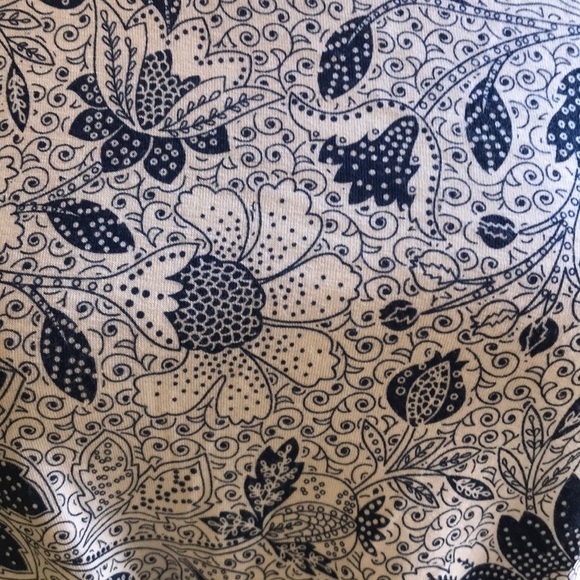 Style & Co. wrap style hem blue and white top - Picture 2 of 6